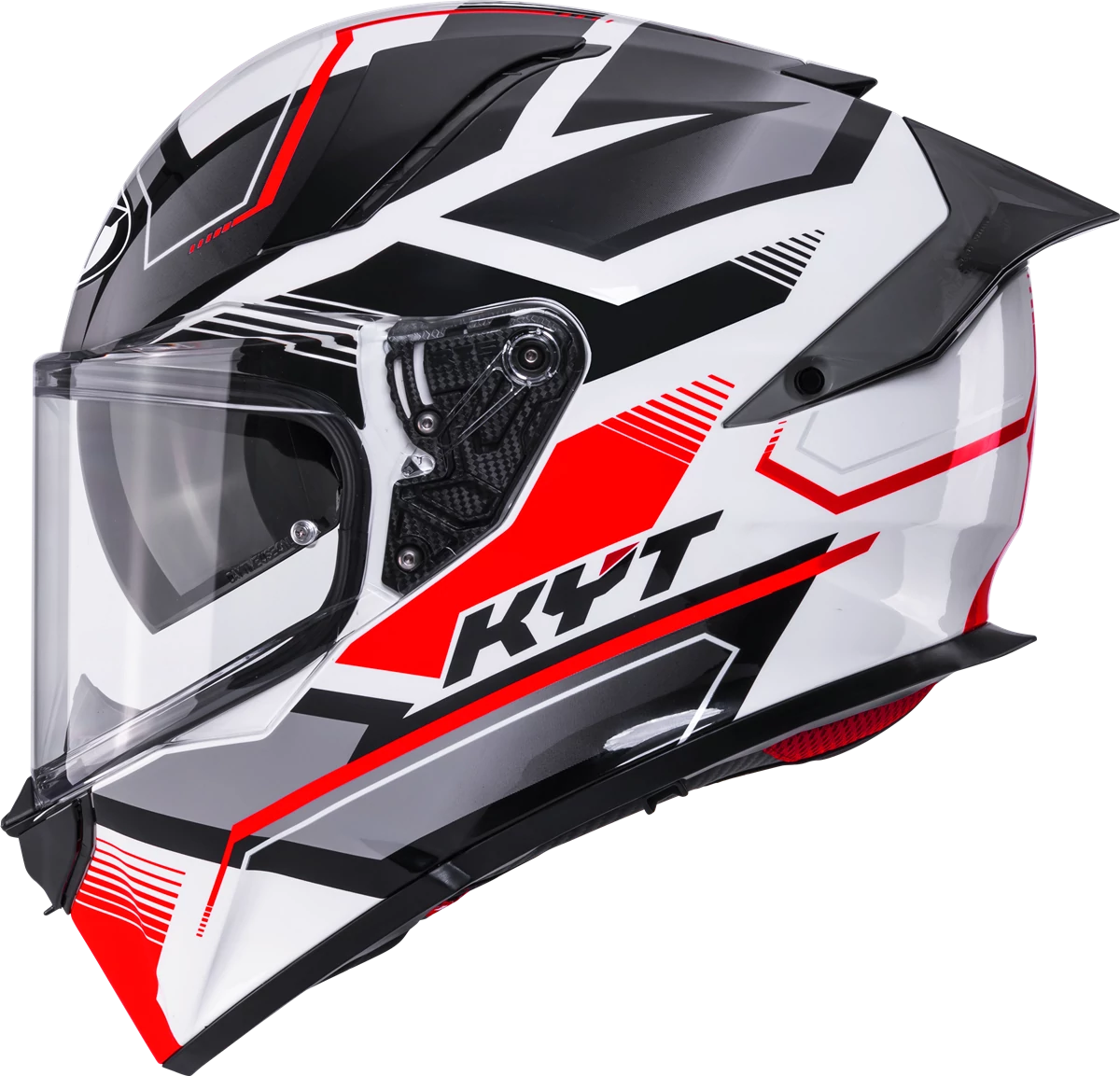 Casca integrala KYT R2R Parsec alb/rosu - MotoRR