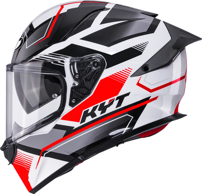 Casca integrala KYT R2R Parsec alb/rosu - MotoRR