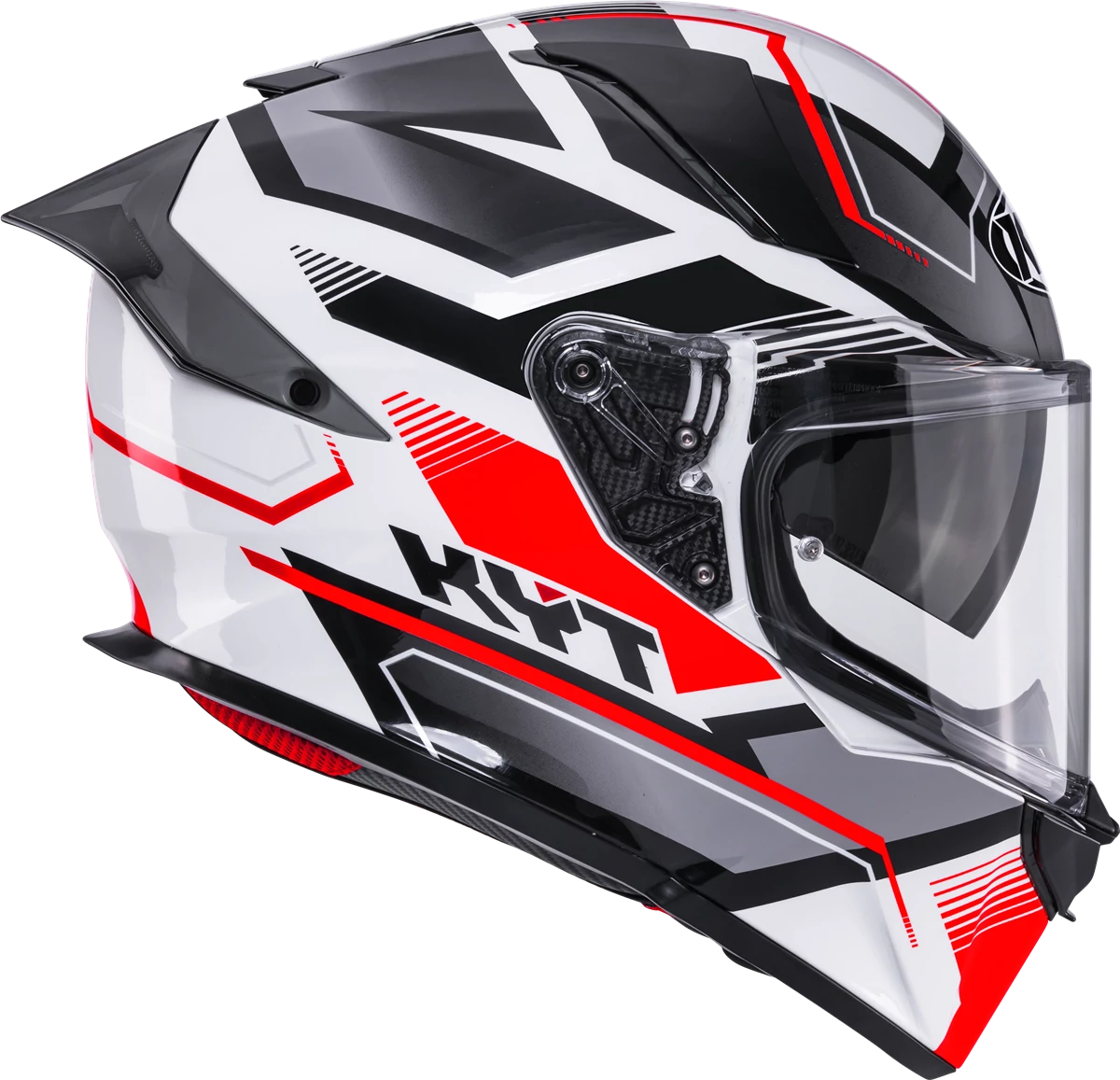 Casca integrala KYT R2R Parsec alb/rosu - MotoRR