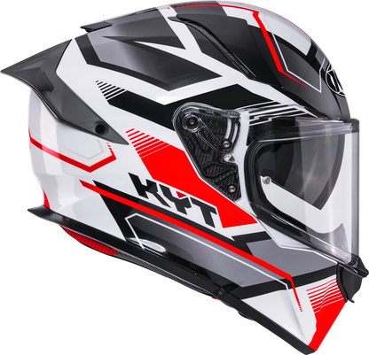 Casca integrala KYT R2R Parsec alb/rosu - MotoRR