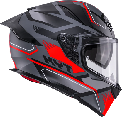 Casca integrala KYT R2R Parsec gri mat/rosu - MotoRR