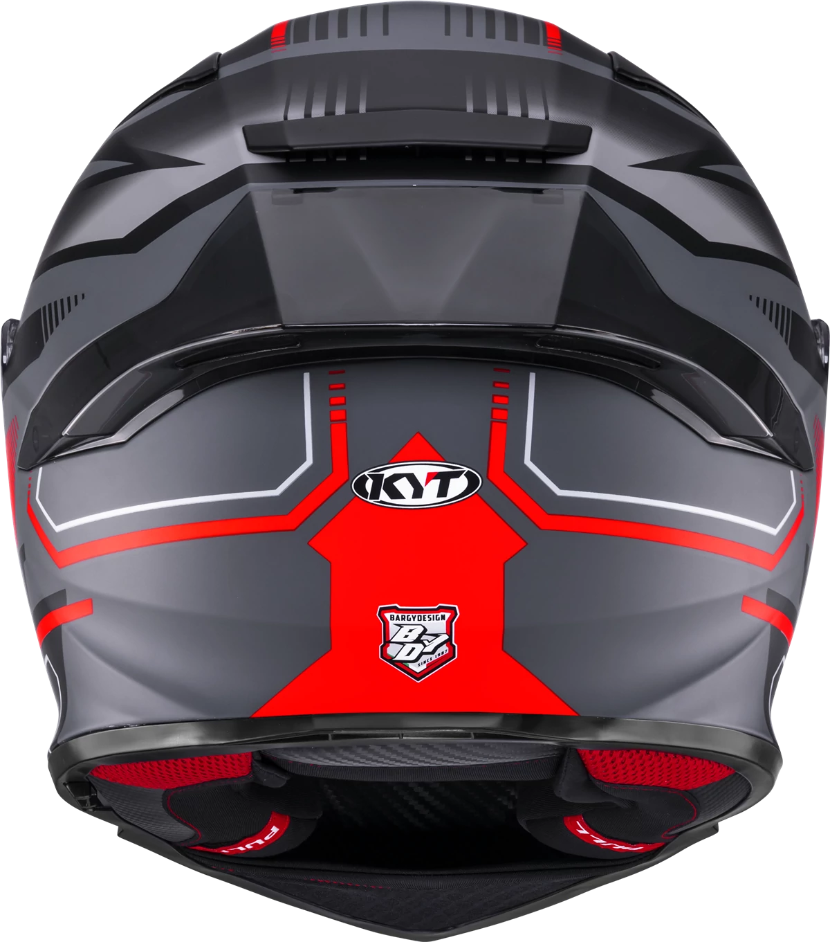 Casca integrala KYT R2R Parsec gri mat/rosu - MotoRR