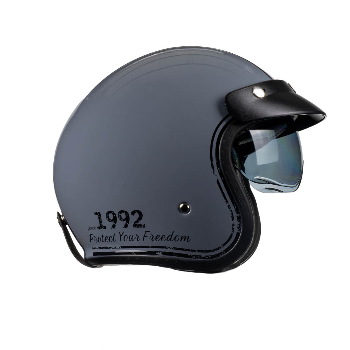 Casca Open-Face Classic '92 Drizzly Grey - MotoRR