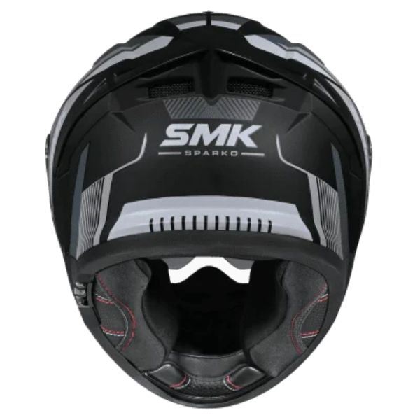 Casca integrala SMK Typhoon Sparko gri-negru-alb - MotoRR