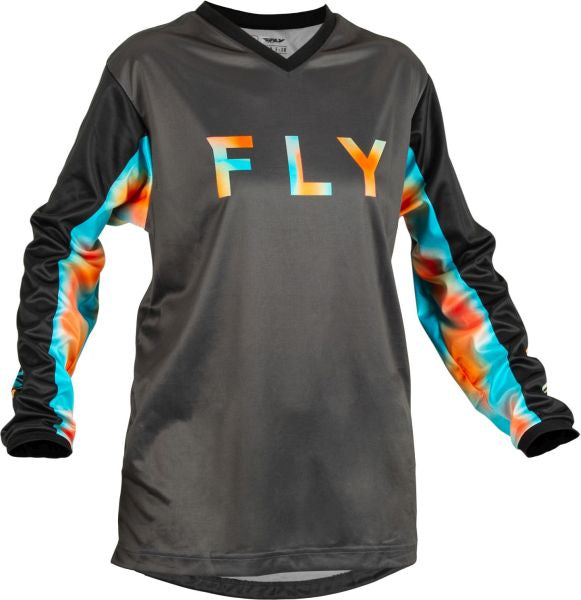 Bluza Offroad pentru femei FLY Racing F-16 albastru / gri / roz - MotoRR