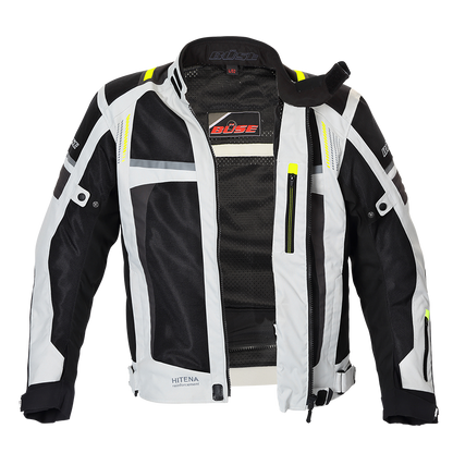 Geaca textil BUSE Livorno gri deschis - MotoRR