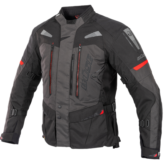 Geaca textil BUSE Monterey negru/gri - MotoRR