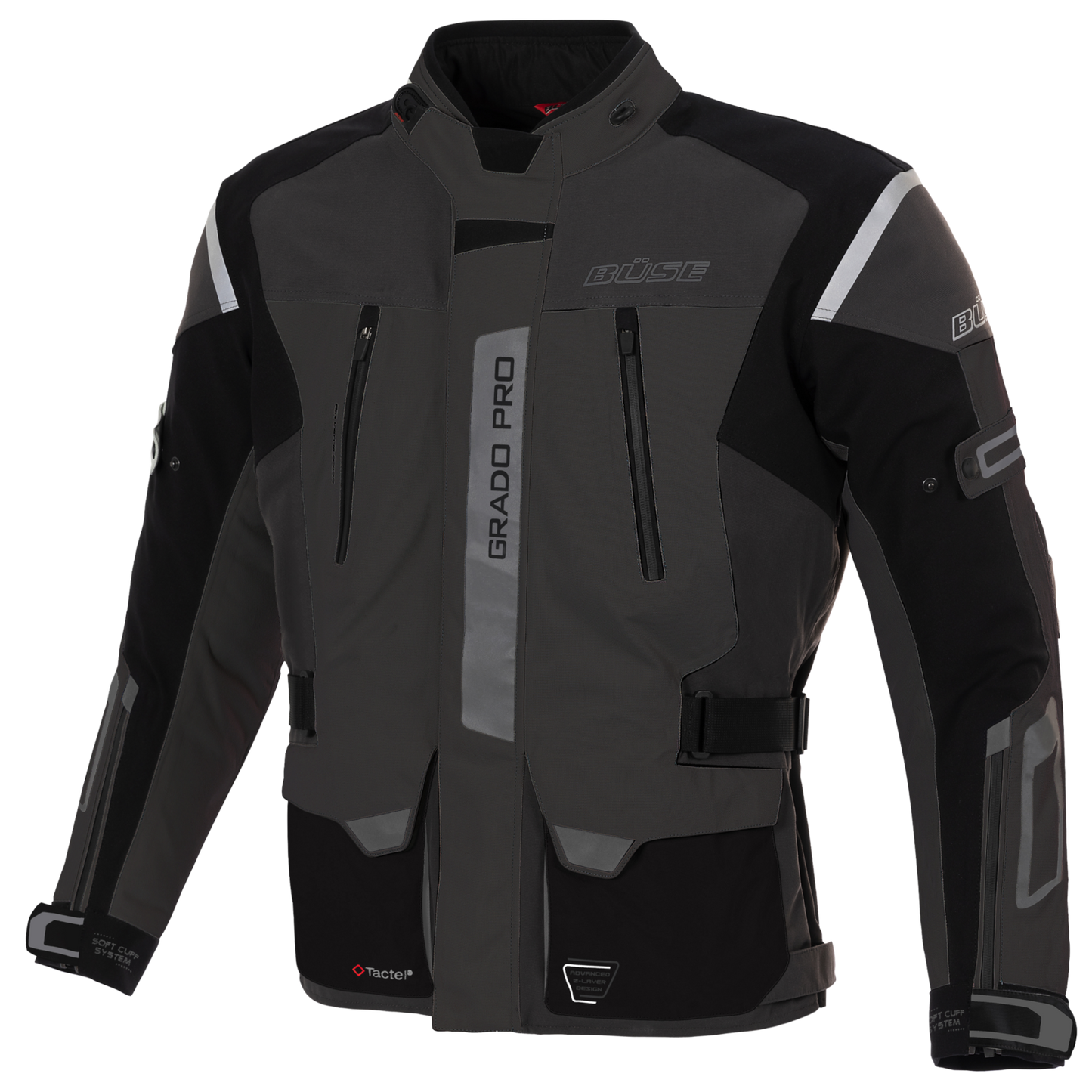 Geaca textil BUSE Grado Pro negru/gri - MotoRR