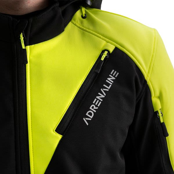 Geaca textil Adrenaline Freedom PPE negru / galben fluo - MotoRR