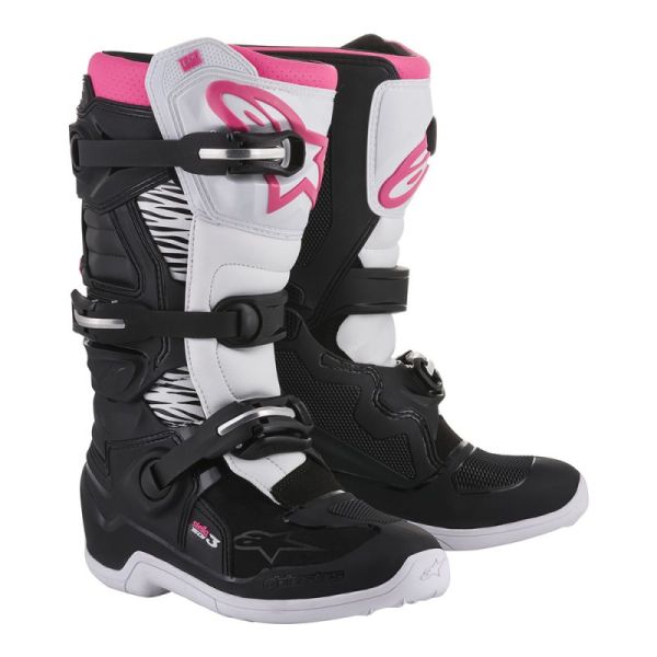 Ghete offroad femei Alpinestars MX Stella Tech 3 negru / roz / alb - MotoRR