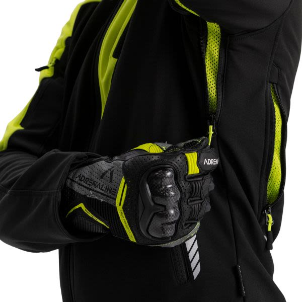 Geaca textil Adrenaline Freedom PPE negru / galben fluo - MotoRR