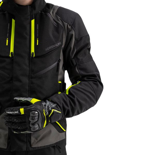 Geaca textil Adrenaline Bergen PPE negru / galben fluo - MotoRR