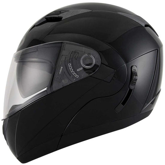 Casca Flip-Up KYT Convair Plain negru - MotoRR