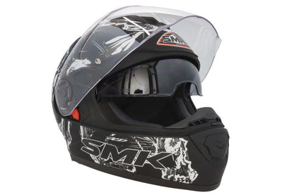 Casca integrala SMK Twister Skull MA210 negru / alb - MotoRR