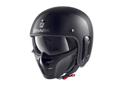 Casca Open-Face Shark S-Drak Carbon 2 Skin carbon / negru - MotoRR