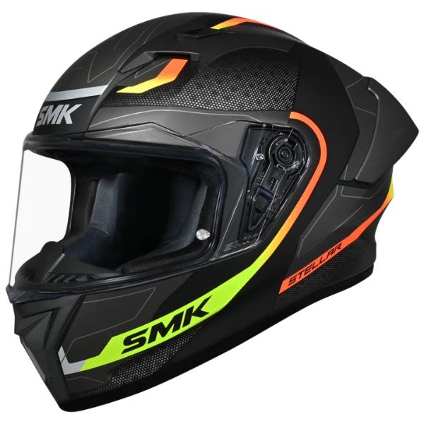 Casca integrala SMK Stellar Sport Flight galben-gri-negru - MotoRR
