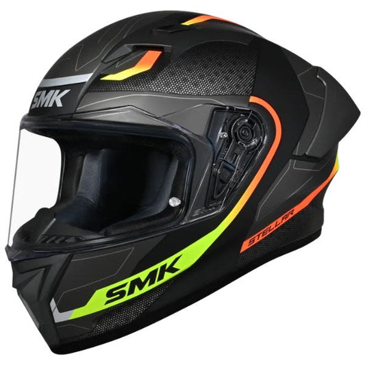 Casca integrala SMK Stellar Sport Flight galben-gri-negru