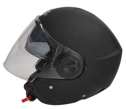 Casca Open-Face SMK Cooper Matt Black MA200 negru - MotoRR