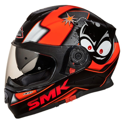 Casca integrala SMK Twister Cartoon GL271 negru / gri /rosu Pinlock ready - MotoRR