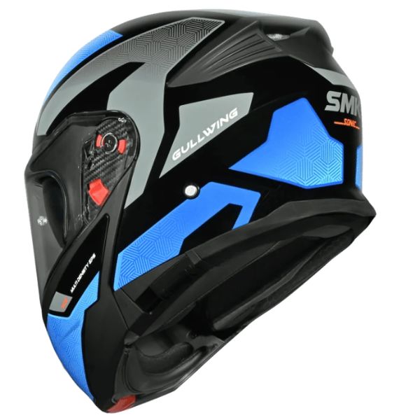 Casca Flip-Up SMK Gullwing Sonic albastru-gri - MotoRR