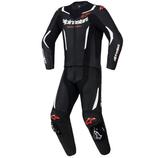 Combinezon 2 piese Alpinestars GP Force V2 alb/negru/rosu