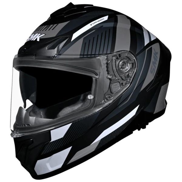 Casca integrala SMK Typhoon Sparko gri-negru-alb - MotoRR