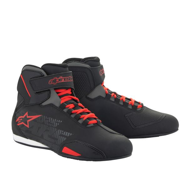 Ghete touring Alpinestars Sektor negru-rosu - MotoRR