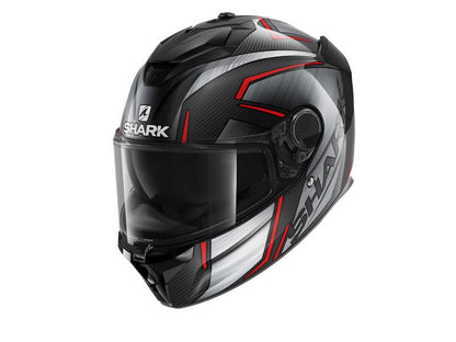 Casca integrala Shark Spartan GT Carbon Kromium carbon / crom / negru / rosu Pinlock ready - MotoRR