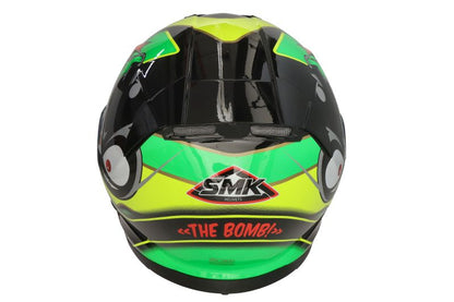 Casca integrala SMK Twister Cartoon GL241 negru / verde / galben Pinlock ready - MotoRR