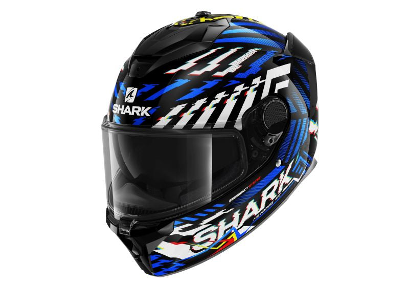 Casca integrala Shark Spartan GT E-Brake alb / albastru / negru Pinlock ready - MotoRR