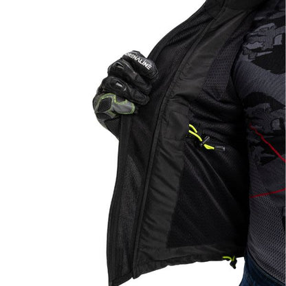 Geaca textil Adrenaline Freedom PPE negru / galben fluo - MotoRR