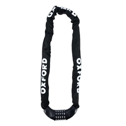 Lant antifurt cu cifru Oxford Combi Chain 6 negru 90cm - MotoRR