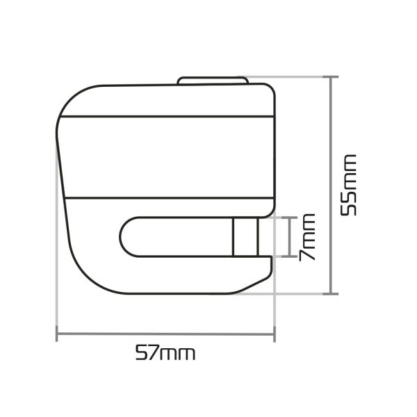 Blocator disc Oxford Micro XA5 galben 5mm - MotoRR