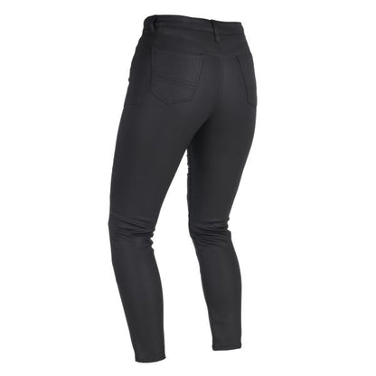 Blugi moto femei Oxford Waxed Jeggings Regular negru