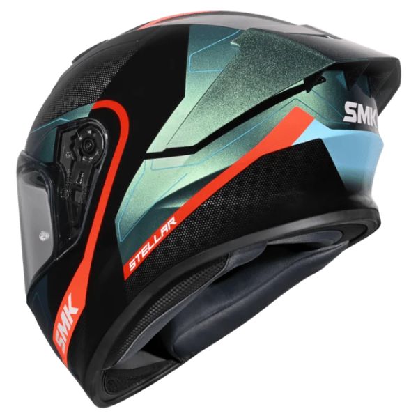 Casca integrala SMK Stellar Sport Flight albastru-negru-portocaliu - MotoRR