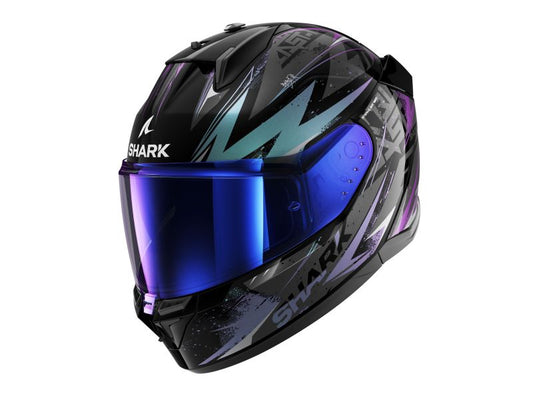 Casca integrala Shark D-Skwal 3 BLAST-R Glossy negru / gri / mov Pinlock ready - MotoRR