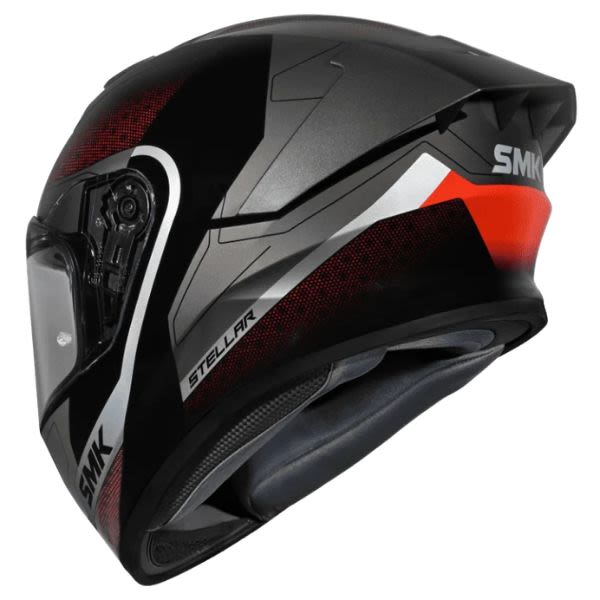 Casca integrala SMK Stellar Sport Flight gri-negru-rosu - MotoRR