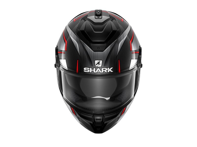 Casca integrala Shark Spartan GT Carbon Kromium carbon / crom / negru / rosu Pinlock ready - MotoRR