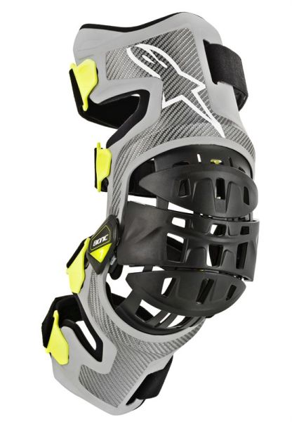 Genunchiere Alpinestars MX Bionic 7 argintiu / galben - MotoRR