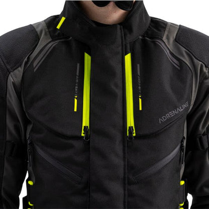 Geaca textil Adrenaline Bergen PPE negru / galben fluo - MotoRR