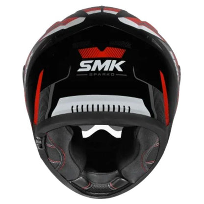 Casca integrala SMK Typhoon Sparko gri-negru-rosu - MotoRR