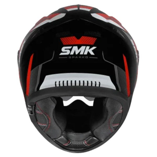 Casca integrala SMK Typhoon Sparko gri-negru-rosu