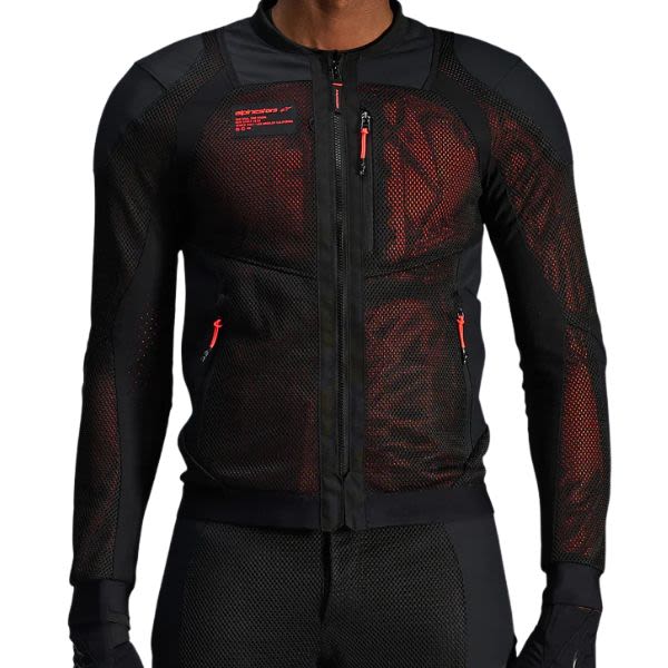 Geaca textil Alpinestars Troop-Air PRO negru / rosu - MotoRR