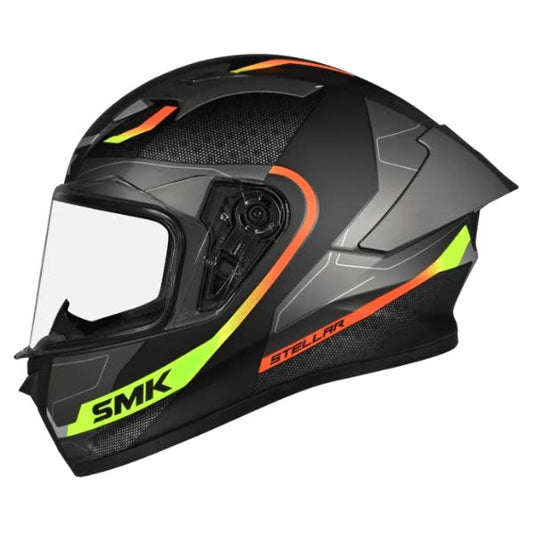 Casca integrala SMK Stellar Sport Flight galben-gri-negru