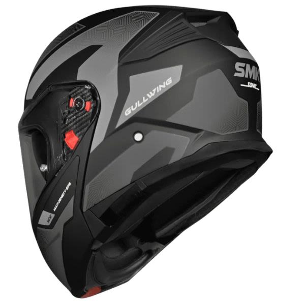Casca Flip-Up SMK Gullwing Sonic negru-gri - MotoRR