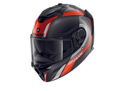 Casca integrala Shark Spartan GT Carbon Tracker alb / gri / negru / portocaliu Pinlock ready - MotoRR