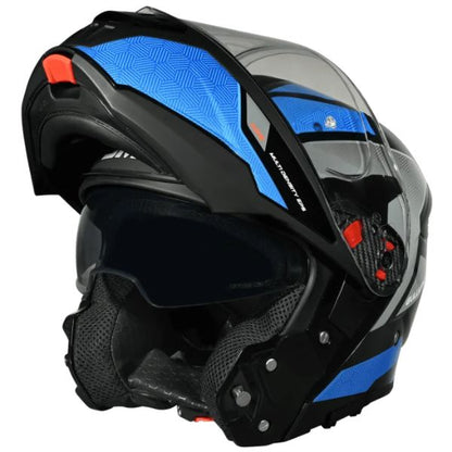 Casca Flip-Up SMK Gullwing Sonic albastru-gri - MotoRR