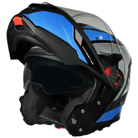 Casca Flip-Up SMK Gullwing Sonic albastru-gri