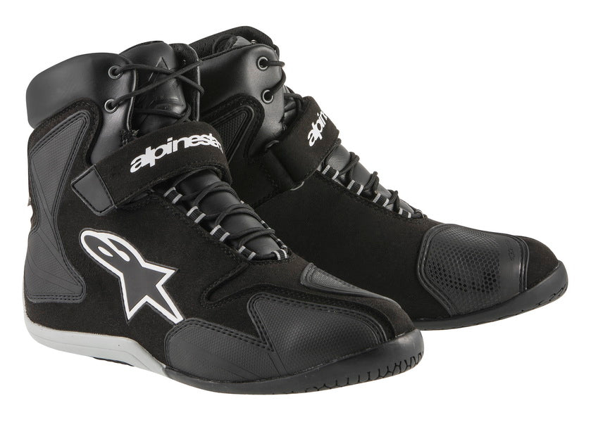 Ghete moto urbane Alpinestars Fastback negru-alb - MotoRR