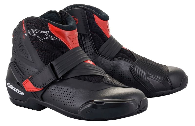 Ghete moto urbane Alpinestars SMX-1 R V2 negru-rosu - MotoRR